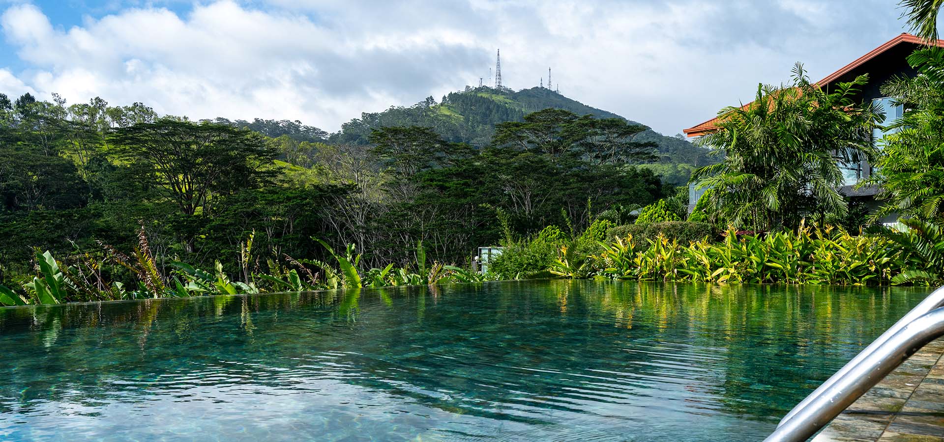 Infinity pool at Fox Kandy luxury boutique hotel in Kandy Sri Lanka
