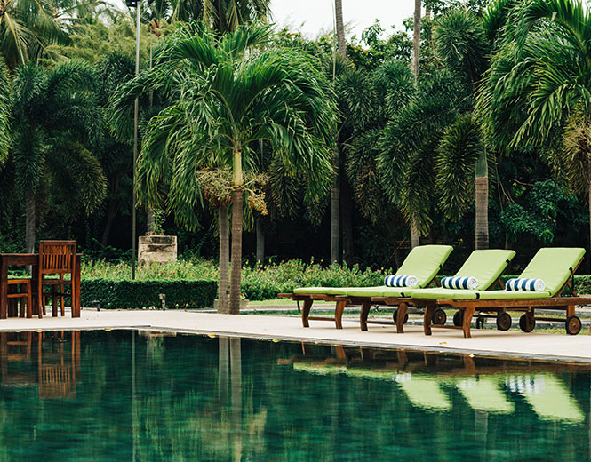 Outdoor swimming pool at Fox Jaffna by Fox Resorts in Sri Lanka