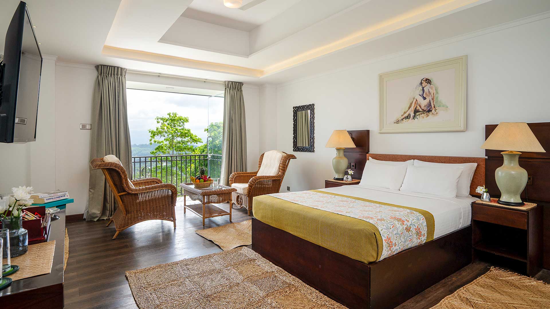 Hotel room interior in Sri Lanka at Fox Resorts
