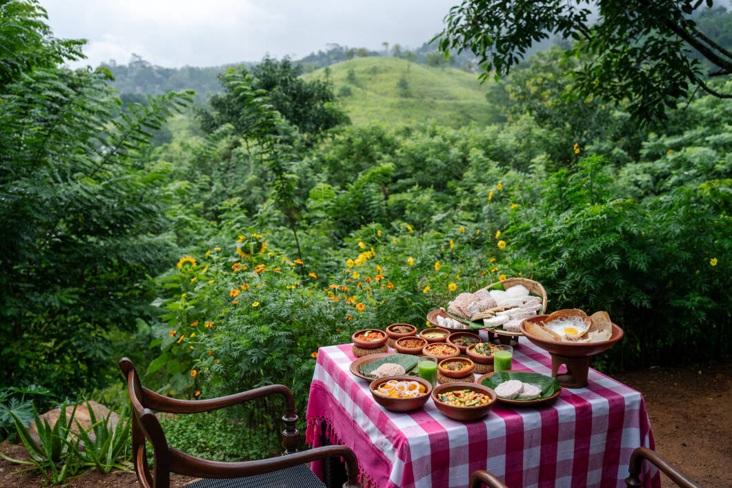 Traditional Sri Lankan village breakfast at Fox Kandy by Fox Resorts