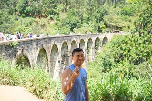 View of Nine Arches Bridge in Ella, Sri Lanka